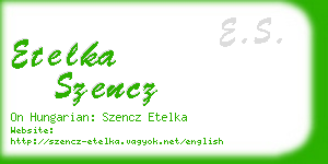 etelka szencz business card